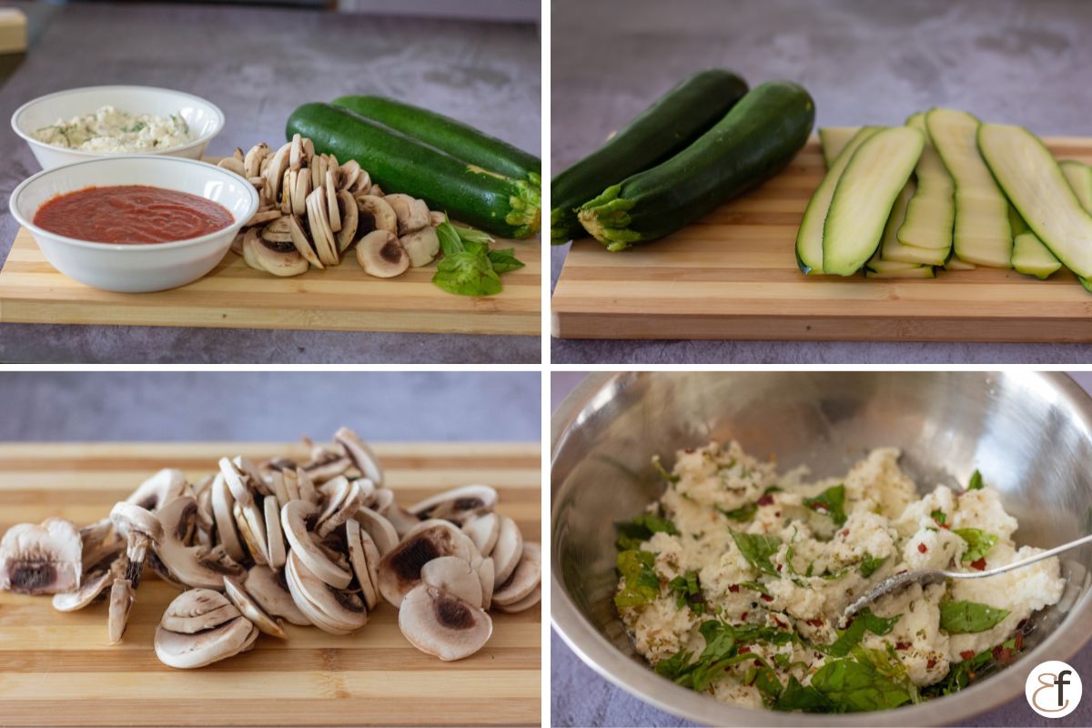 Air Fryer Keto Zucchini Lasagna (Vegetarian, Eggless) easyflavorful